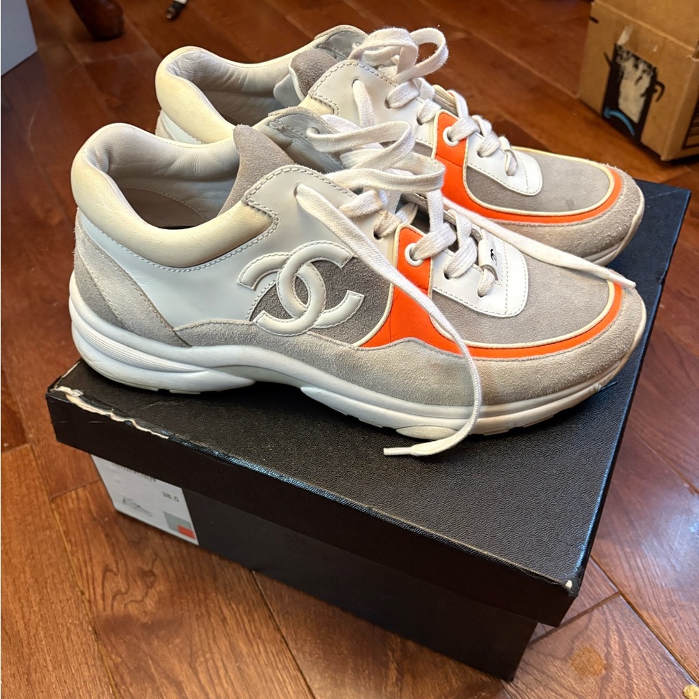 Chanel Leather & Suede Sneakers - Picture 1 of 16